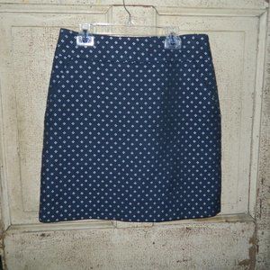 Ann Taylor Petite Blue Dot Pencil Skirt Size 6P (L-46)